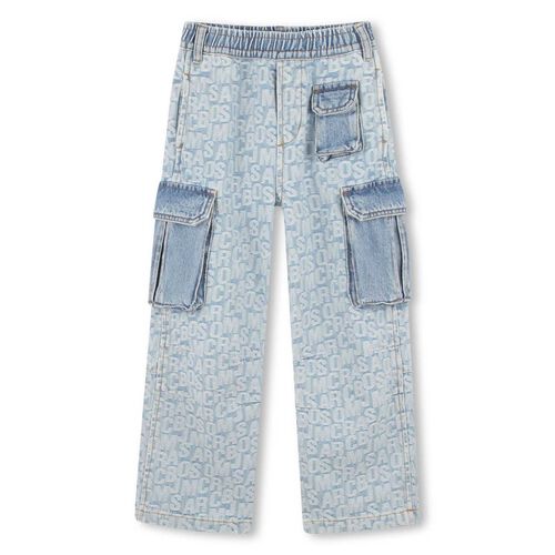 MARC JACOBS Jumbled Logo Cargo Jeans 3-10Y